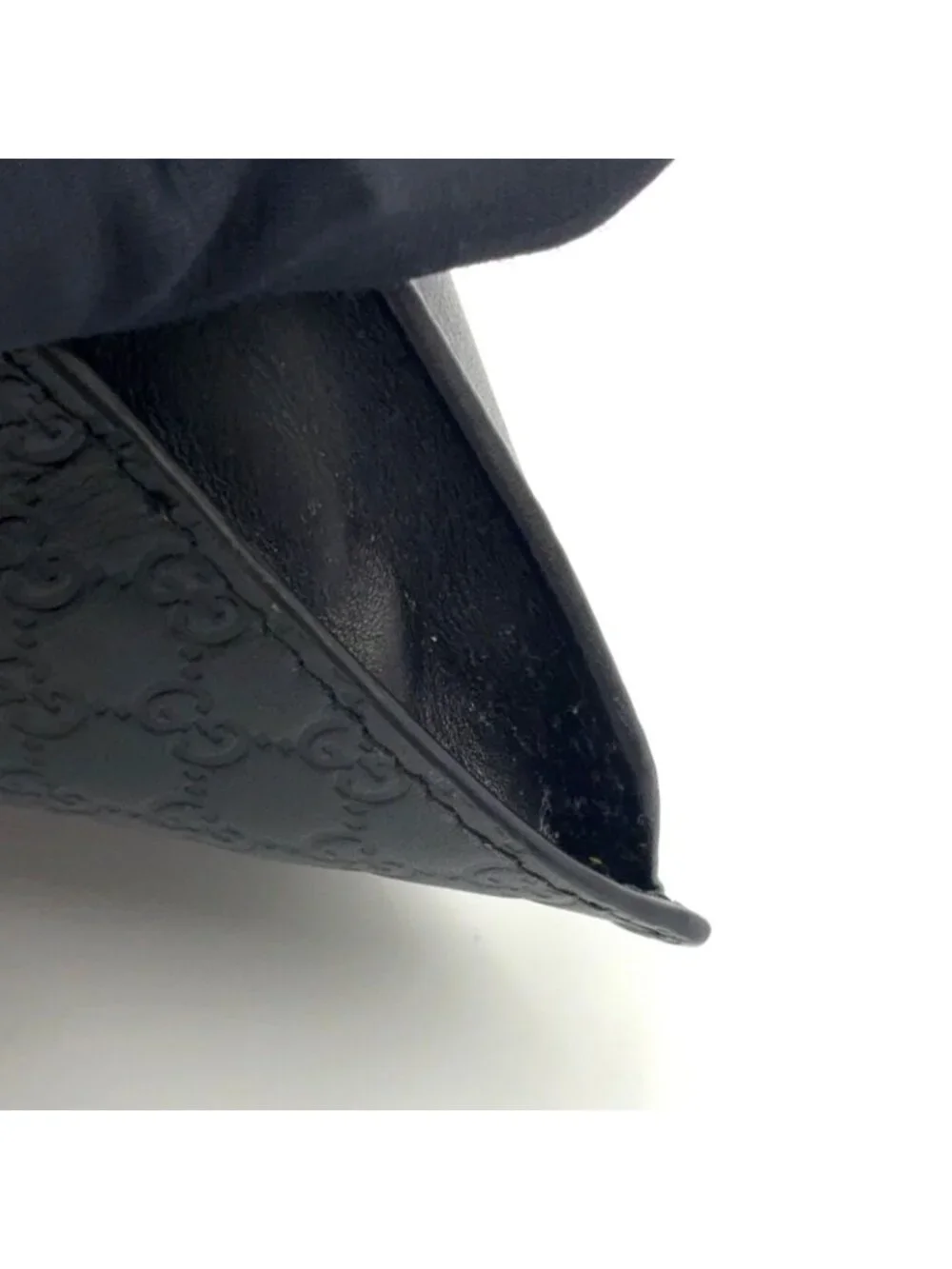 Gucci Micro Guccissima Leather Black Bifold Wallet